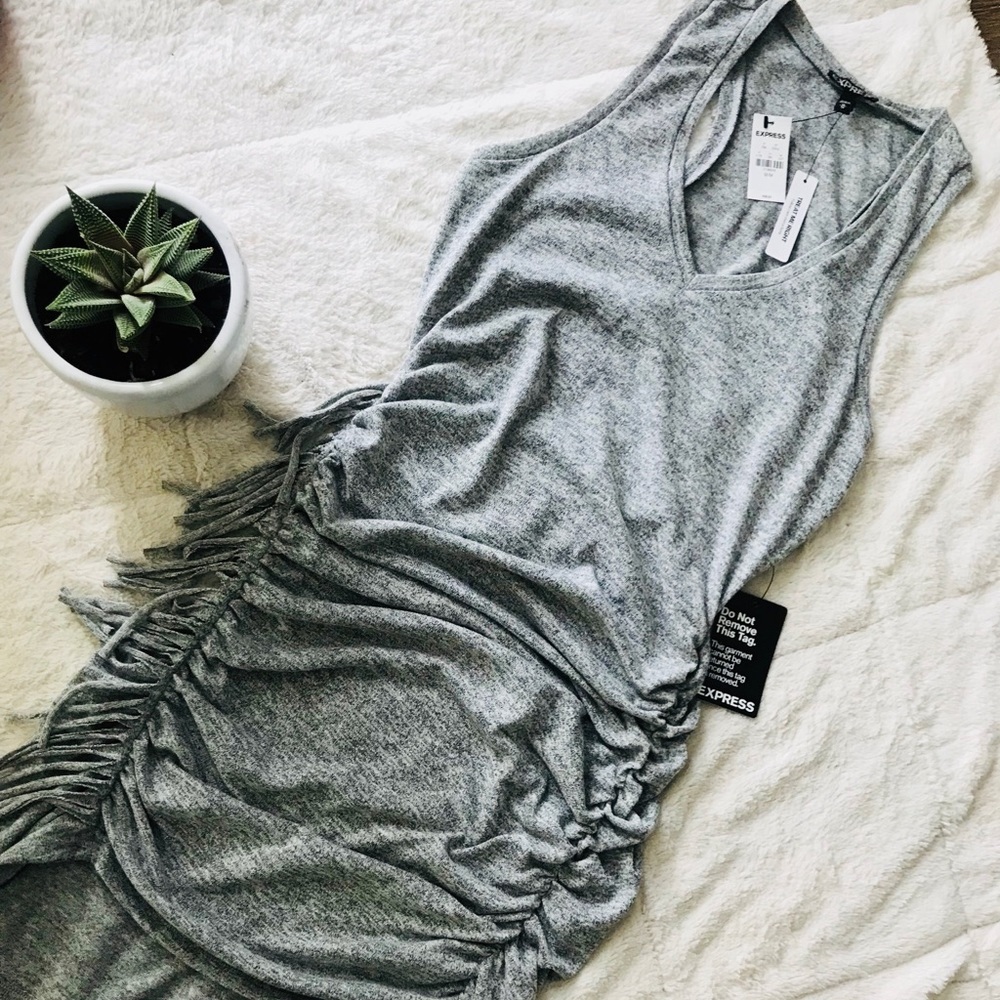 Express Fringe Racerback Dress